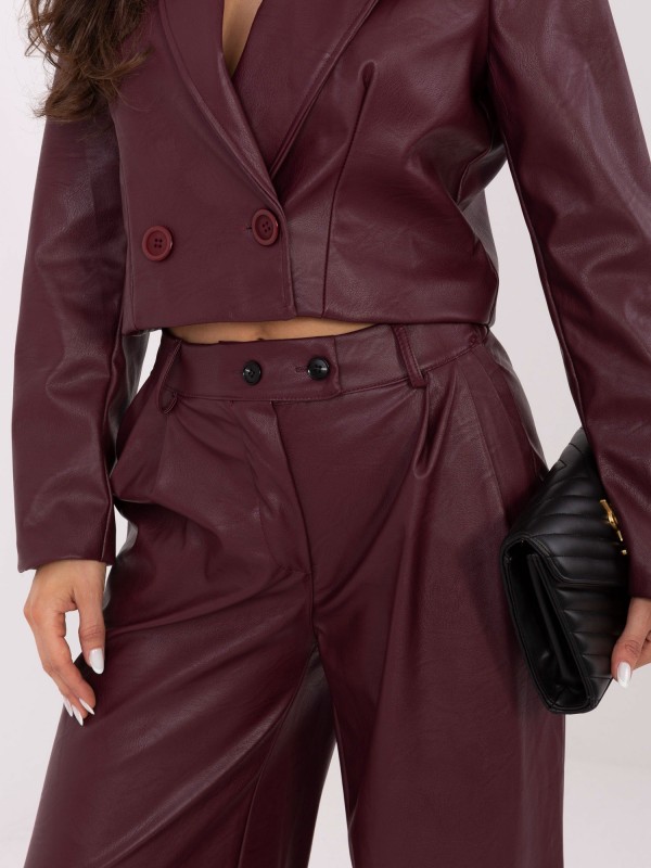 Kelnės-IT-SP-FL9020.02P-bordo spalvos