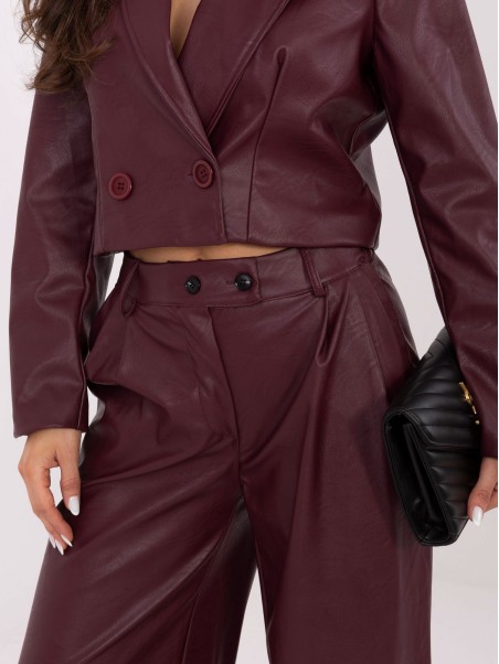 Kelnės-IT-SP-FL9020.02P-bordo spalvos