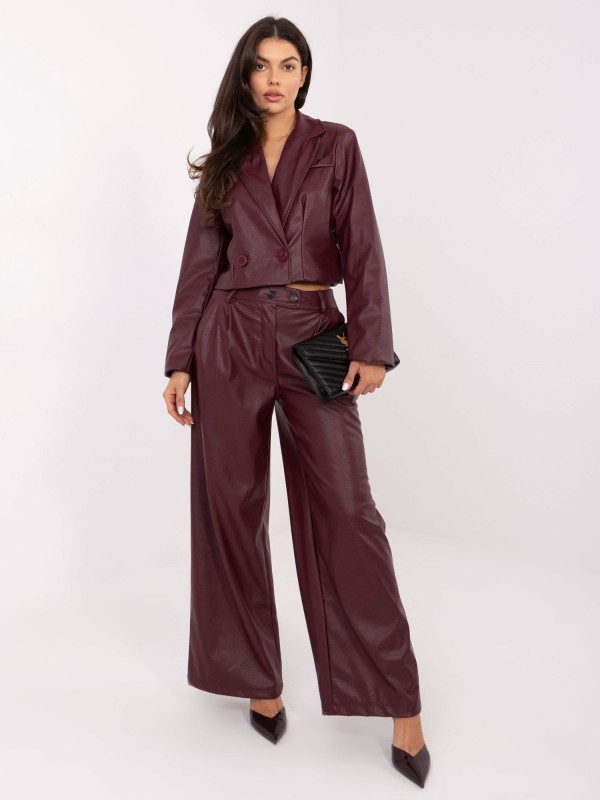 Kelnės-IT-SP-FL9020.02P-bordo spalvos