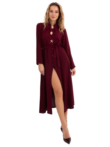 Suknelė-MI-SK-C258.16-bordo spalvos