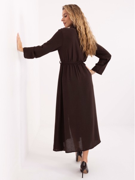 Suknelė-MI-SK-C258.16-tamsiai ruda