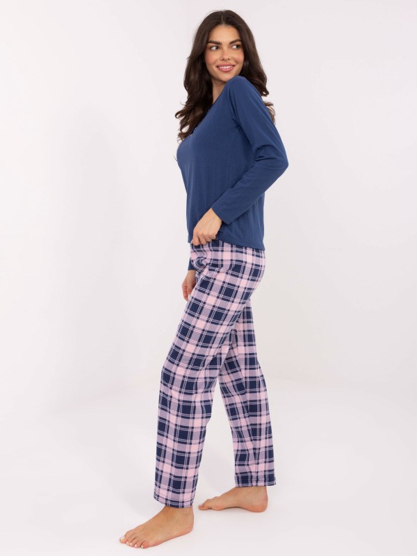 Pižama-DU-PI-FP-004.03-tamsiai mėlyna