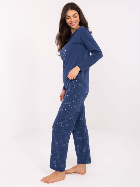 Pižama-DU-PI-FP-005.61-tamsiai mėlyna