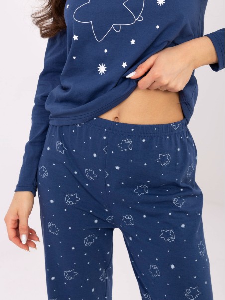 Pižama-DU-PI-FP-005.61-tamsiai mėlyna