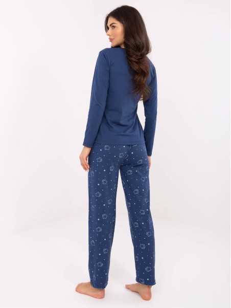 Pižama-DU-PI-FP-005.61-tamsiai mėlyna