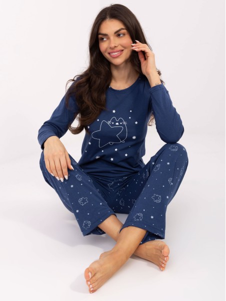Pižama-DU-PI-FP-005.61-tamsiai mėlyna