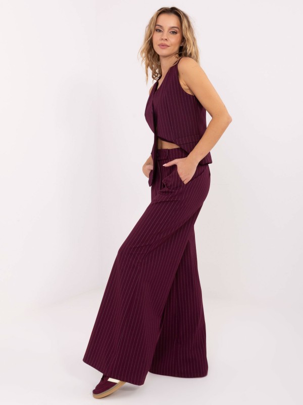 Kelnės-IT-SP-FL8251.12-bordo spalvos