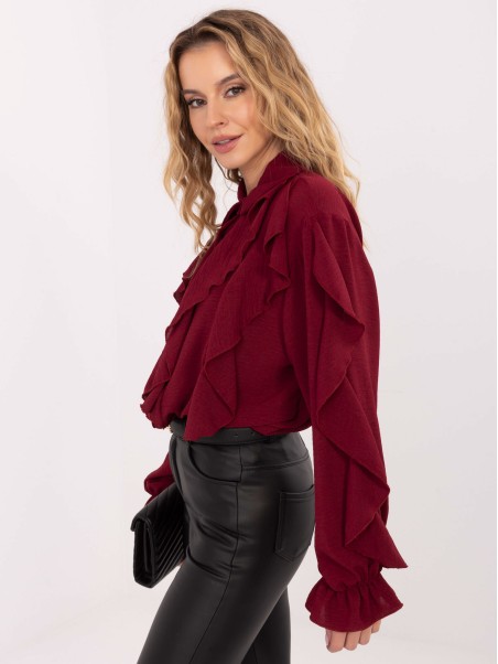 Marškinėliai-MI-KS-92506.52-bordo spalvos