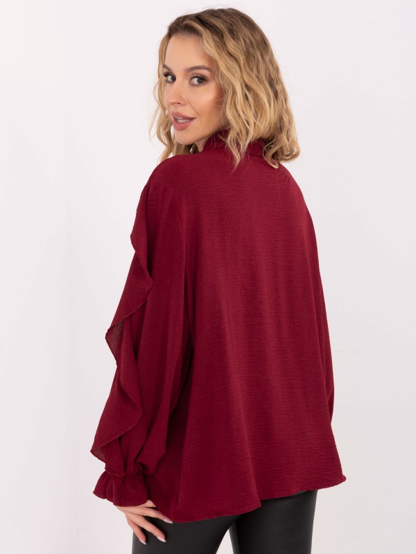 Marškinėliai-MI-KS-92506.52-bordo spalvos