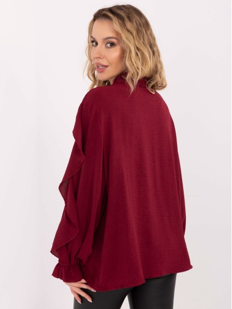 Marškinėliai-MI-KS-92506.52-bordo spalvos