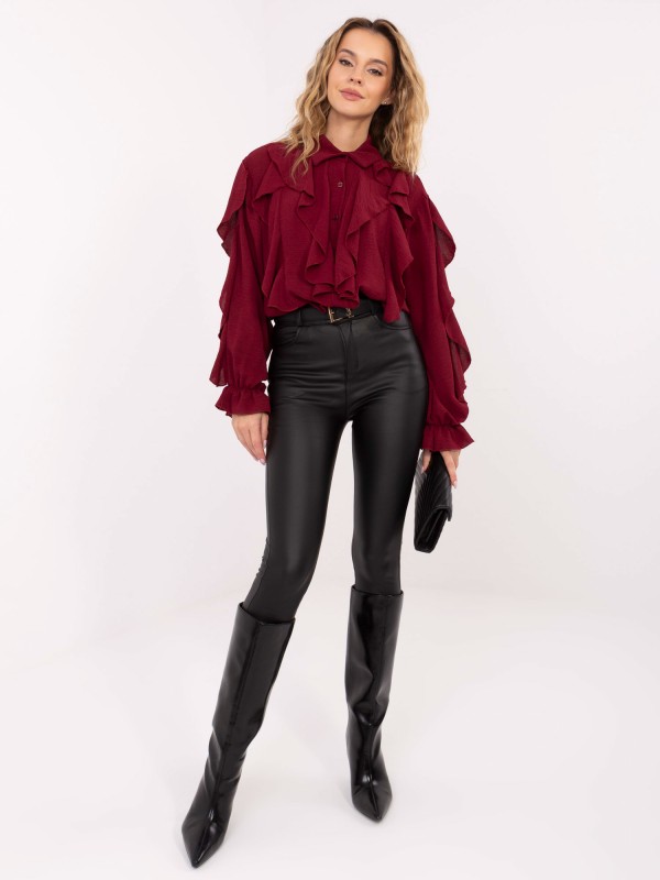 Marškinėliai-MI-KS-92506.52-bordo spalvos