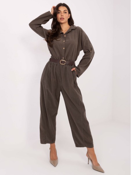 Marškinėliai-IT-KS-22390.81-tamsiai chaki spalvos