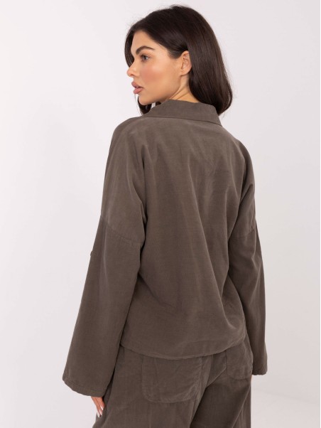 Marškinėliai-IT-KS-22390.81-tamsiai chaki spalvos