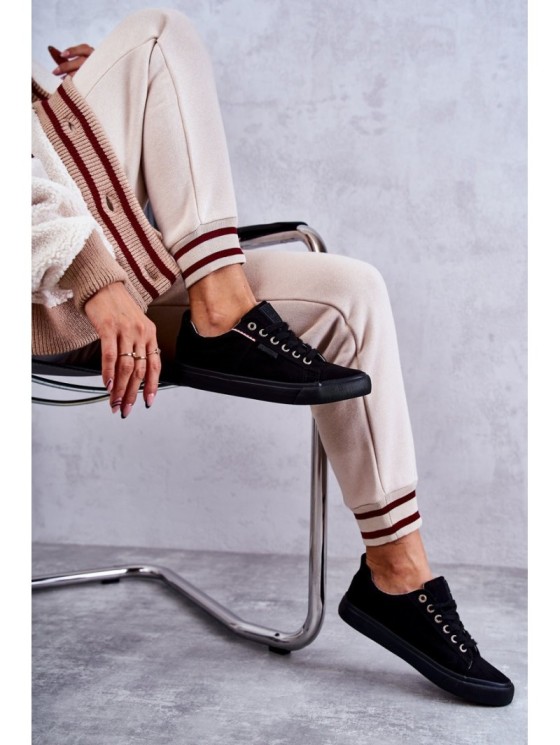 Moteriški žemos medžiagos sportbačiai Big Star KK274004 Juodi 2