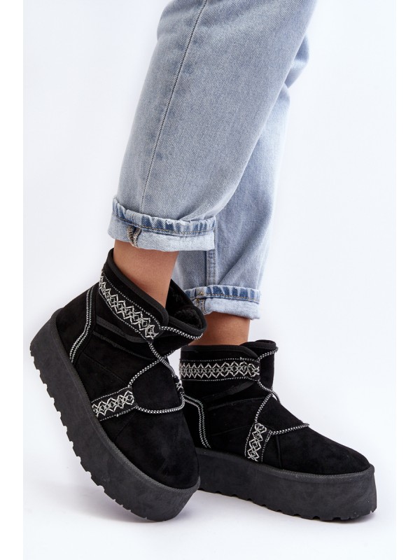 Moteriški žemos medžiagos sportbačiai Big Star KK274004 Juodi