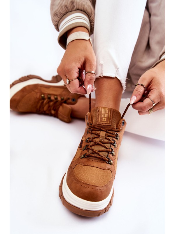 Moteriški žemos medžiagos sportbačiai Big Star KK274004 Juodi