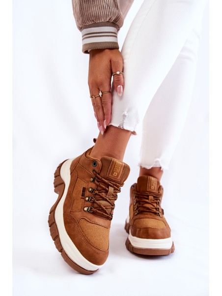 Moteriški žemos medžiagos sportbačiai Big Star KK274004 Juodi