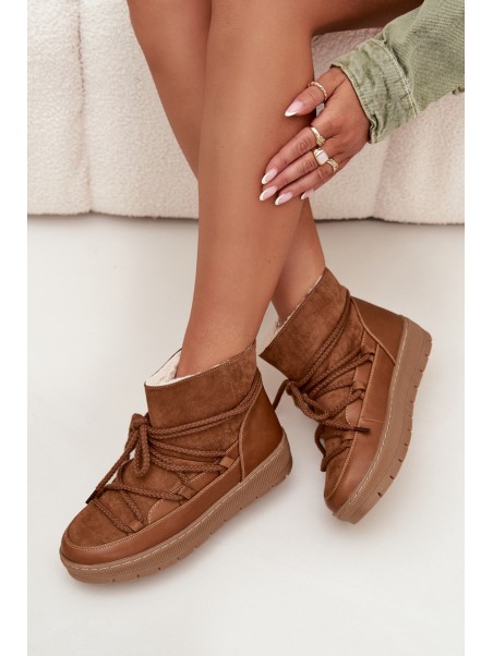 Women's Snow Boots with Lacing Camel Rebekah