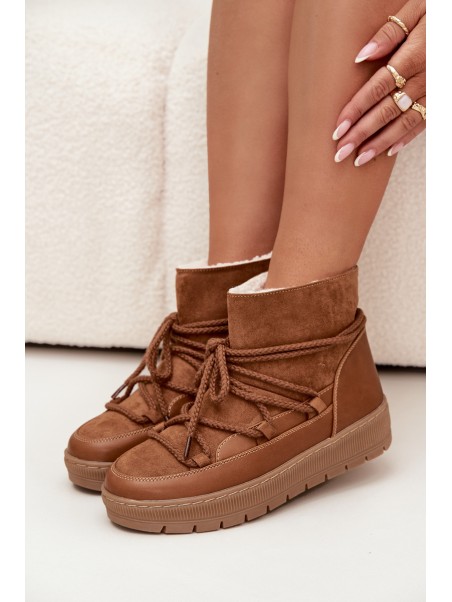 Women's Snow Boots with Lacing Camel Rebekah