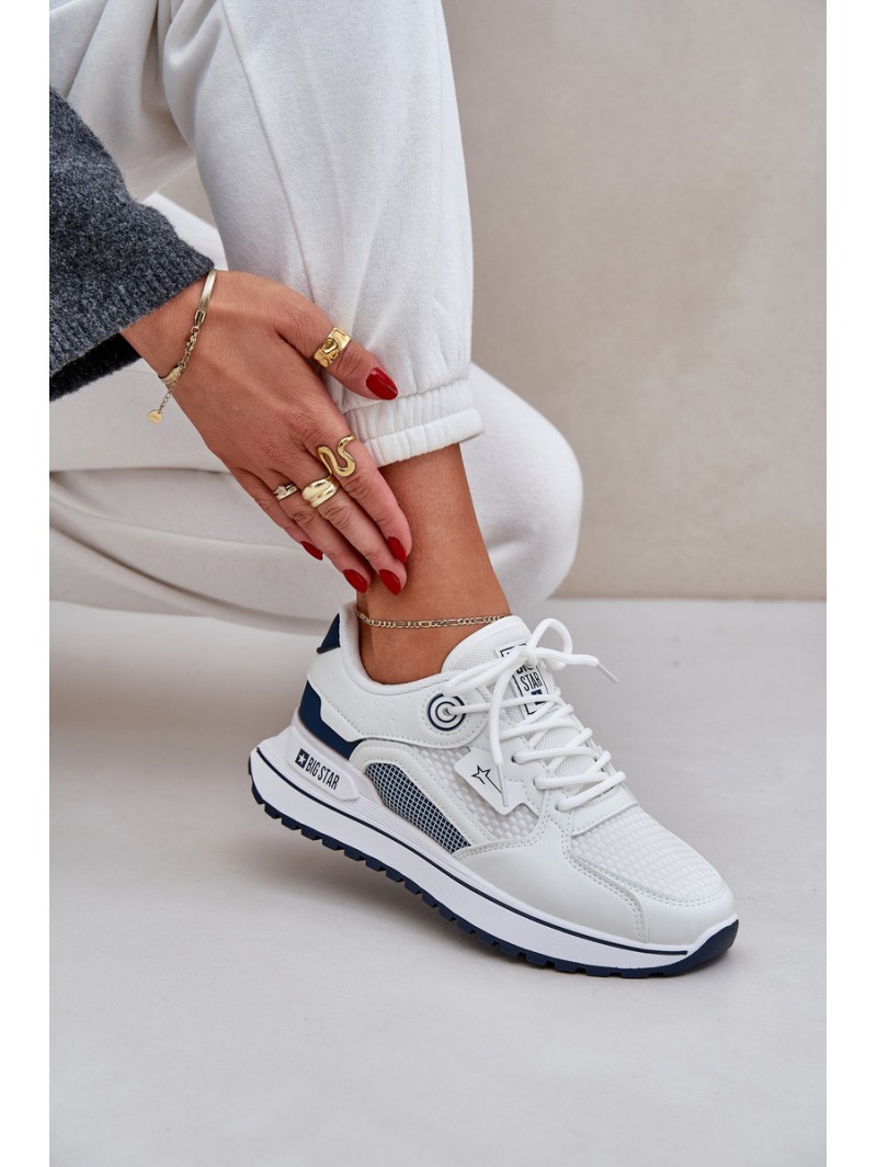 Sportiniai batai Sportiniai bateliai Moteriški Big Star NN274A103 HI-POLY SYSTEM White-Navy