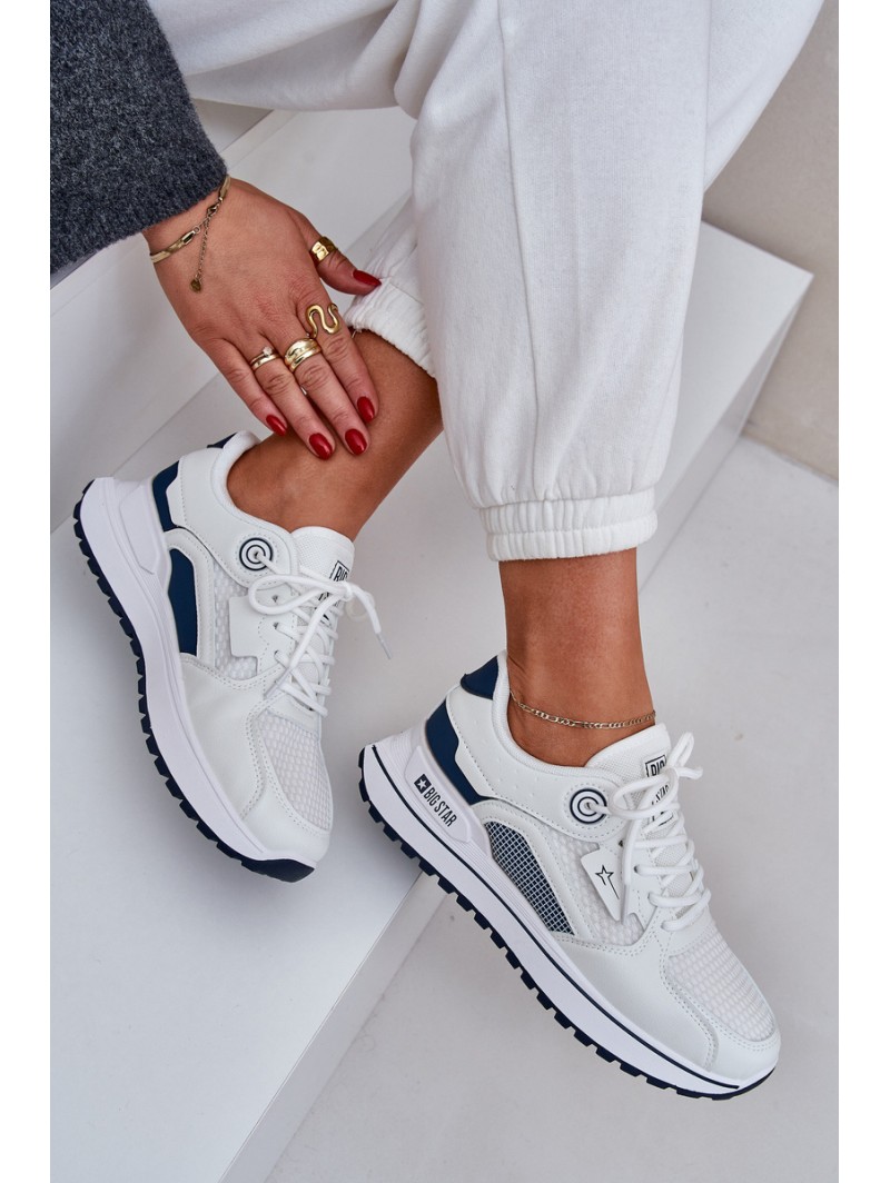 Sportiniai batai Sportiniai bateliai Moteriški Big Star NN274A103 HI-POLY SYSTEM White-Navy