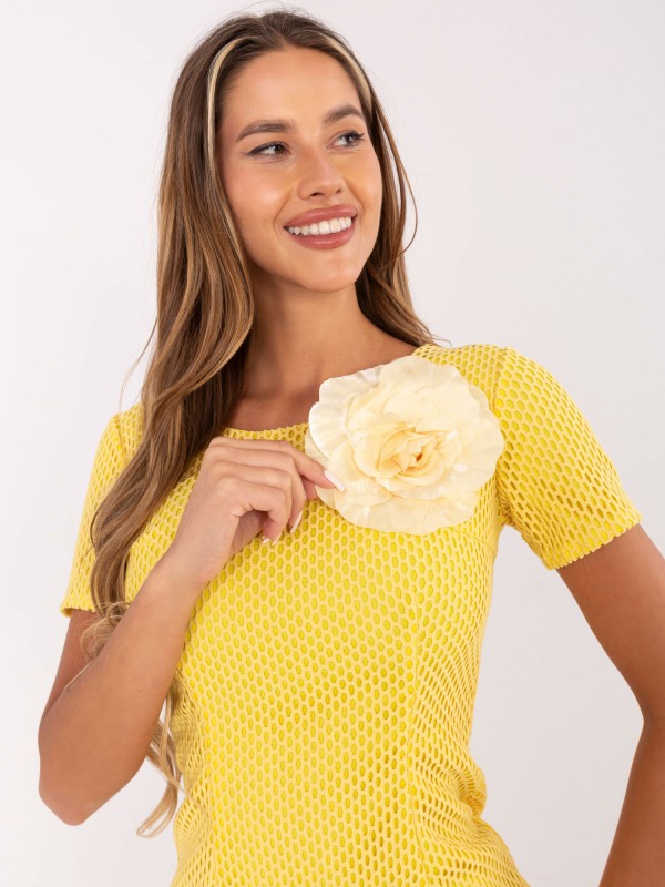 Sukienka-LK-SK-506335.21-ciemny żółty