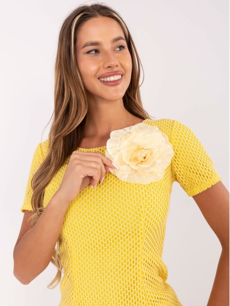 Sukienka-LK-SK-506335.21-ciemny żółty