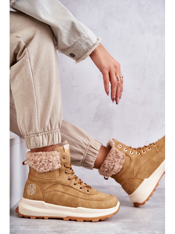 Moteriški sniego batai su Velcro Progress PROGJ-22-128 Juodi