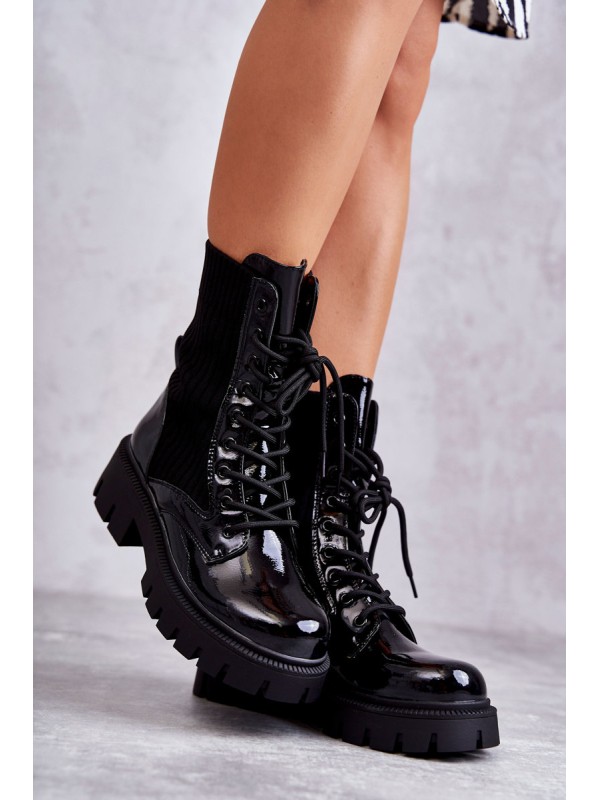 Moteriški sniego batai su Velcro Progress PROGJ-22-128 Juodi 2