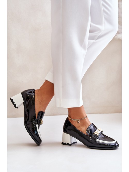 Lakuoti moteriški kulniukai su puošmena Black Artiker 55C1002 2