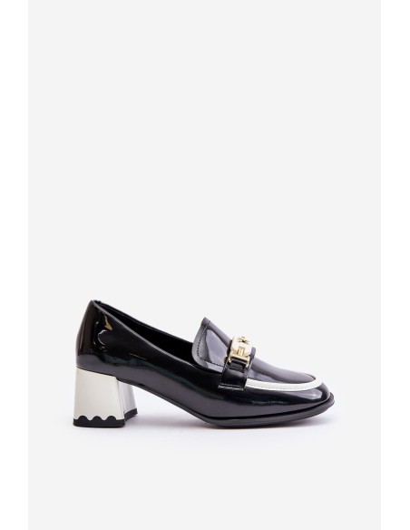 Lakuoti moteriški kulniukai su puošmena Black Artiker 55C1002