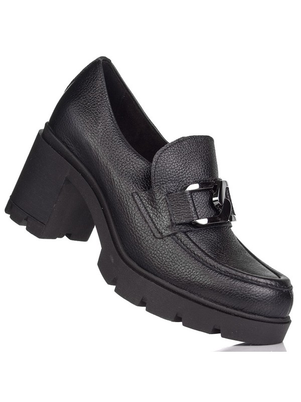 Warm Women's Worker Boots Natural Leather Vinceza 66691 Black