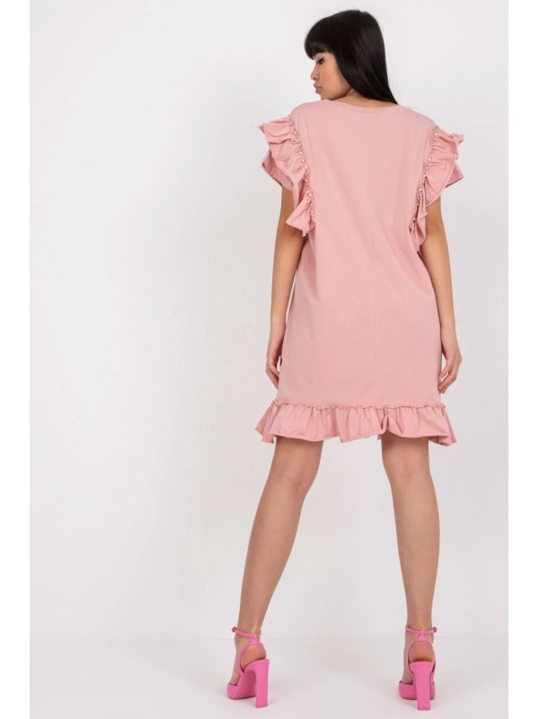 Sukienka-LK-SK-506733.85-brzoskwiniowy