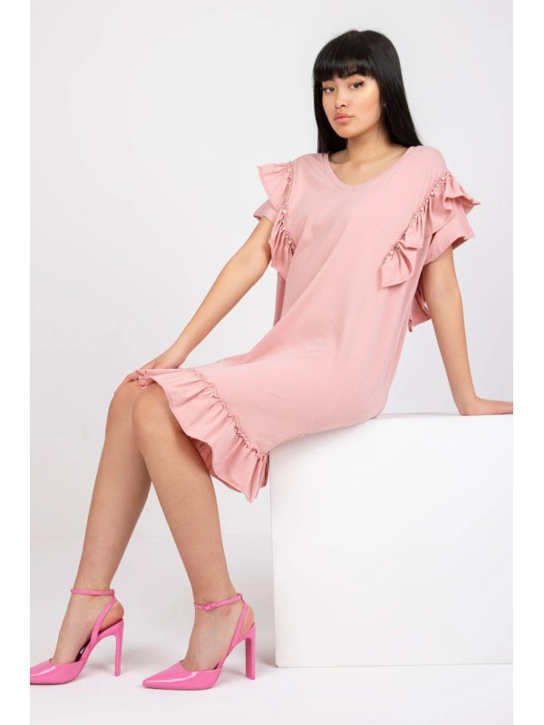 Sukienka-LK-SK-506733.85-brzoskwiniowy