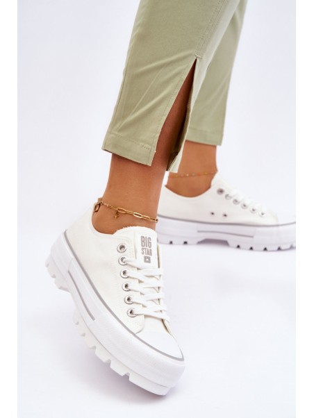 Fabric Platform Sneakers Big Star LL274150 White