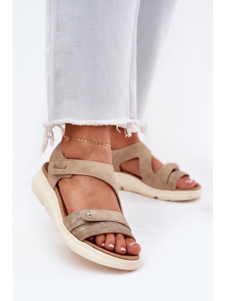 Moteriškos pleištinės basutės smėlio spalvos „Maroriella“