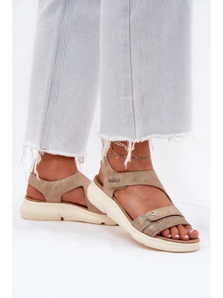 Moteriškos pleištinės basutės smėlio spalvos „Maroriella“