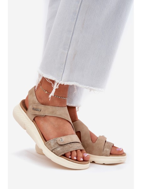 Moteriškos pleištinės basutės smėlio spalvos „Maroriella“