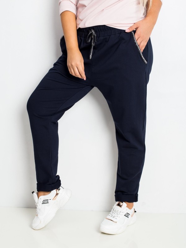 Sportinės kelnės-RV-DR-4765.52-tamsiai mėlynos