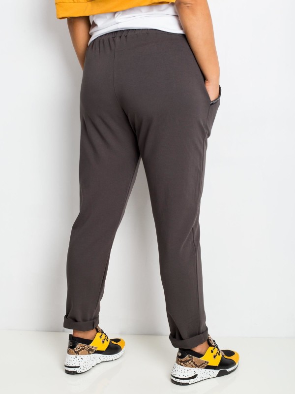 Sportinės kelnės-RV-DR-4765.52-tamsios chaki spalvos