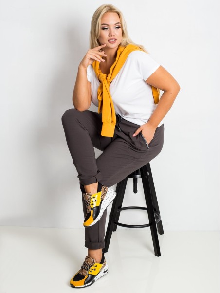 Sportinės kelnės-RV-DR-4765.52-tamsios chaki spalvos