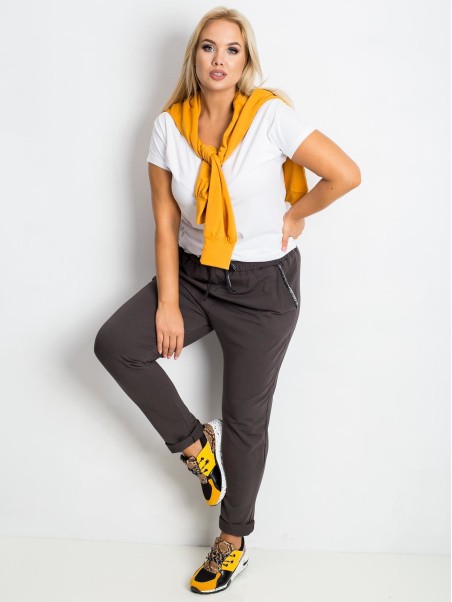 Sportinės kelnės-RV-DR-4765.52-tamsios chaki spalvos