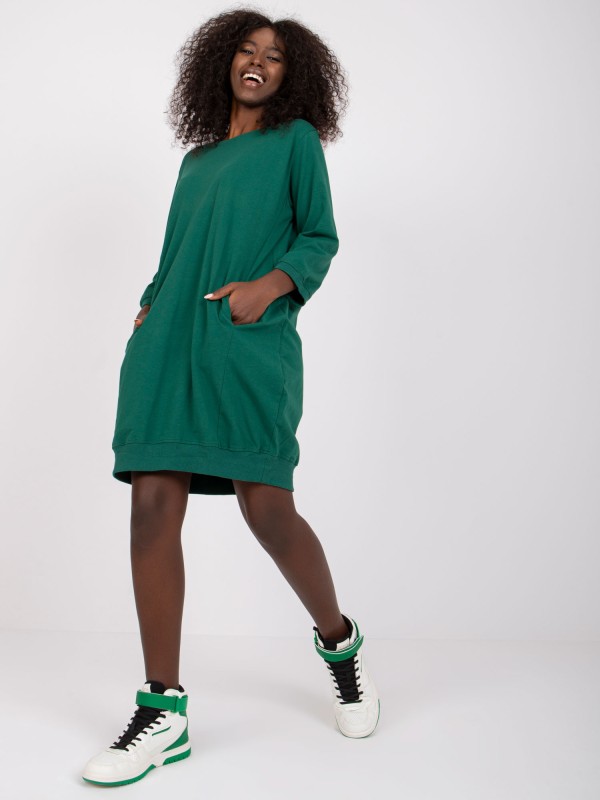 Suknelė-RV-SK-6839.95-tamsiai žalia