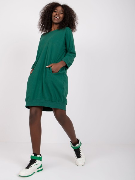 Suknelė-RV-SK-6839.95-tamsiai žalia