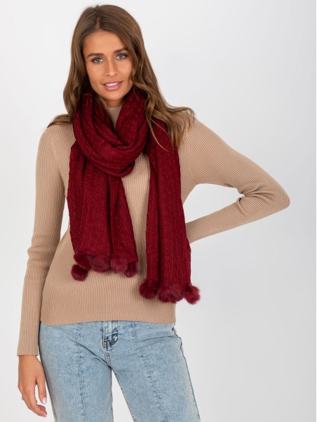 Šalikas-AT-SZ-E-318.57P-bordo spalvos