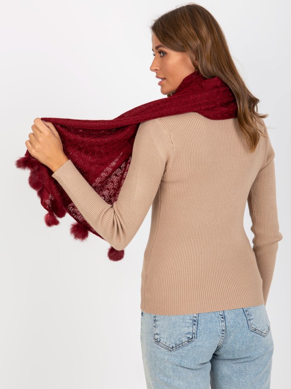 Šalikas-AT-SZ-E-318.57P-bordo spalvos