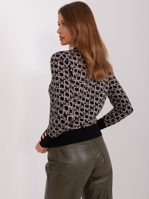 Megztinis-AT-SW-2342.46P-juoda-smėlinė 2