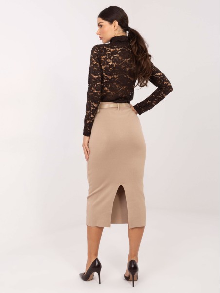 Sijonas-PM-SD-YIS1056.84-tamsiai smėlio spalvos