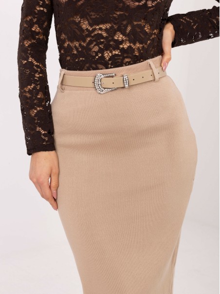 Sijonas-PM-SD-YIS1056.84-tamsiai smėlio spalvos