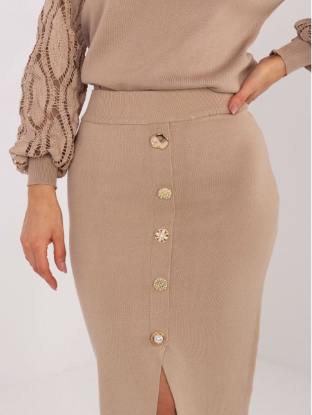 Sijonas-PM-SD-YIS1059.71-tamsiai smėlio spalvos